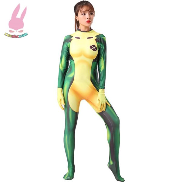 画像2: cosabcX-MEN　ローグ子供服テージ衣装 弾力と伸縮性あり コスチューム コスプレ衣装　ハロウイン仮装 ハロウインコス (2)
