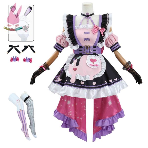 画像1: cosabc VTuber にじさんじNijisanji EN Maria Marionette 2.0  風　コスプレ衣装風 コスプレ衣装 イベント 演出服 二次会 コスチューム パーティー ハロウィン (1)