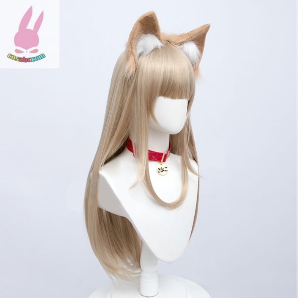 画像3: cosabcうちのねこが女の子でかわいい きなこ コスプレ風 コスプレウィッグ かつら コスチューム イベント 変装 仮装 パーティー ハロウィン (3)