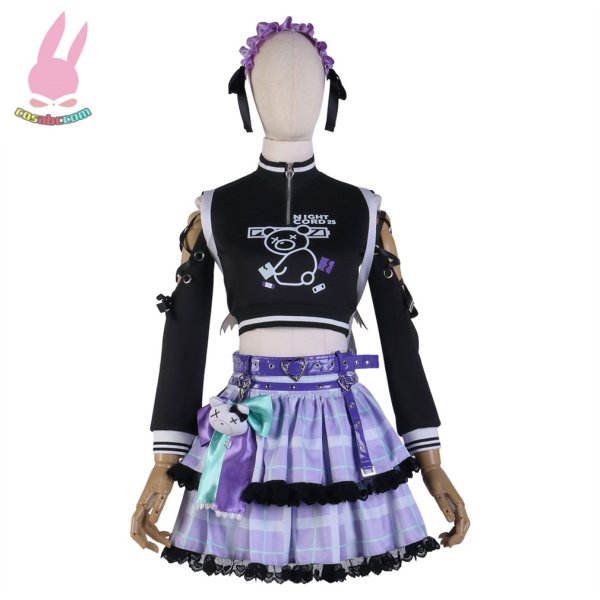 画像1: cosabcプロジェクトセカイ カラフルステージ！ PJSK 25時　東雲 絵名 しののめ えな 風 コスプレ衣装 イベント 演出服 二次会 コスチューム パーティー ハロウィン (1)