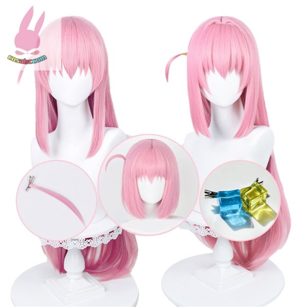 画像1: cosabcぼっち・ざ・ろっく ぼざろ 後藤ひとり風 コスプレウィッグ かつら コスチューム イベント 変装 仮装 パーティー ハロウィン (1)