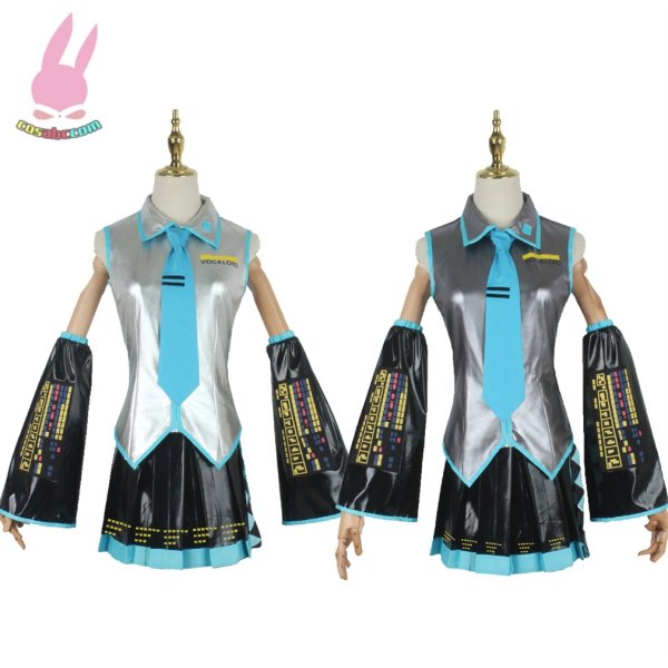 画像1: cosabcVOCALOID 初音ミク　通常V風 コスプレ衣装 イベント 演出服 二次会 コスチューム パーティー ハロウィン (1)