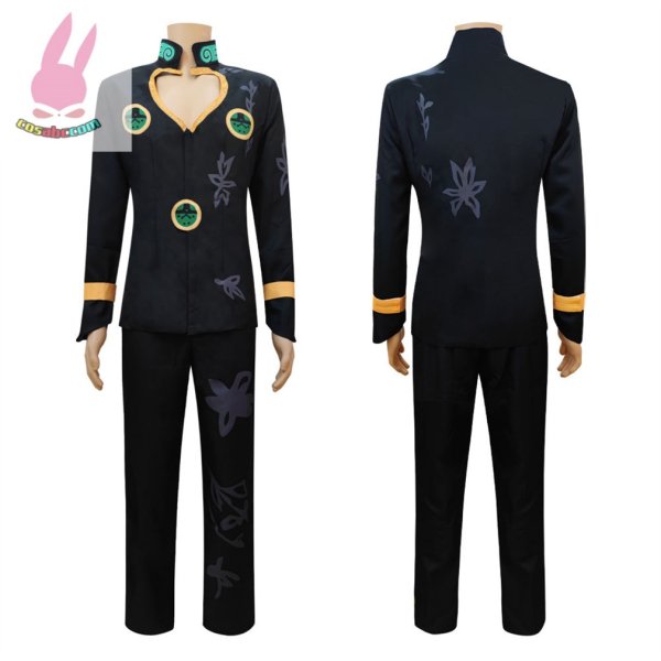 画像1: cosabcジョジョの奇妙な冒険 黄金の風 ジョルノ・ジョバァーナ風 コスプレ衣装 イベント 演出服 二次会 コスチューム パーティー ハロウィン (1)