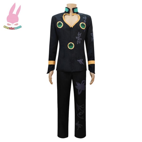 画像2: cosabcジョジョの奇妙な冒険 黄金の風 ジョルノ・ジョバァーナ風 コスプレ衣装 イベント 演出服 二次会 コスチューム パーティー ハロウィン (2)