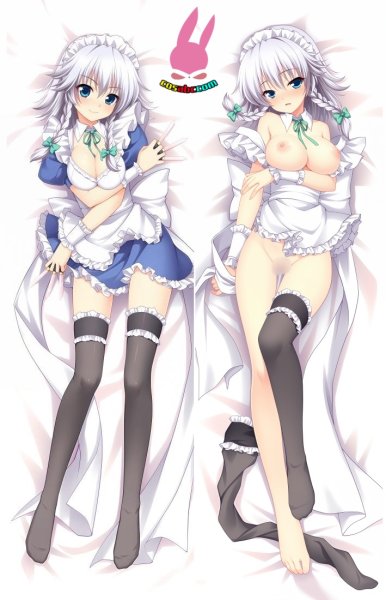 画像1: cosabc  等身抱き枕カバー　十六夜咲夜【同人】等身大 抱き枕カバー 2wayトリコット 160×50cm 高品質 セクシー 美女 (1)