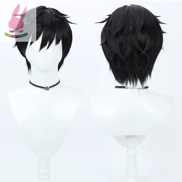 画像1: cosabcVALORANT ヴァロラント アイソ 壹决風 コスプレウィッグ かつら コスチューム イベント 変装 仮装 パーティー ハロウィン (1)