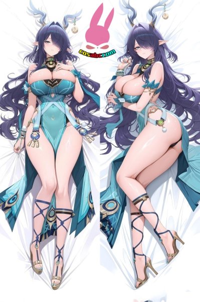 画像1: cosabc  等身抱き枕カバー　ラウマ【同人】等身大 抱き枕カバー 2wayトリコット 160×50cm 高品質 セクシー 美女 (1)