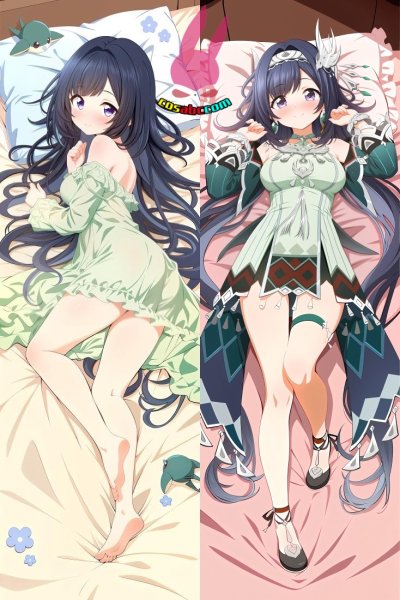 画像1: cosabc  等身抱き枕カバー　藍硯 ランヤン【同人】等身大 抱き枕カバー 2wayトリコット 160×50cm 高品質 セクシー 美女 (1)
