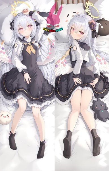 画像1: cosabc  等身抱き枕カバー　白洲アズサ【同人】等身大 抱き枕カバー 2wayトリコット 160×50cm 高品質 セクシー美女 (1)