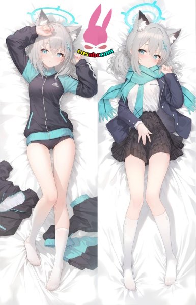 画像1: cosabc  等身抱き枕カバー　砂狼シロコ【同人】等身大 抱き枕カバー 2wayトリコット 160×50cm 高品質 セクシー美女 (1)